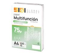 Papel A4, Folios 75gr, Paquete para Uso Escolar, Laboral o Personal, Multiusos - Papel DIN A4 extrablanco - SIDI (100h, 75gr)