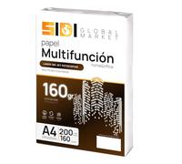 Papel A4, Folios de 160gr, Papel Impresora, Paquete de Folios para Uso Escolar, Laboral o Personal, Folios A4 para Fotocopiadora y Multiusos, color extrablanco - SIDI (200h, 160gr)