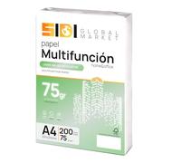 Papel A4, Folios de 75gr, Papel Impresora A4, Paquete de Folios para Uso Escolar, Laboral o Personal, Folios A4 para Fotocopiadora y Multiusos, Papel DIN A4 extrablanco - SIDI (200h, 75gr)