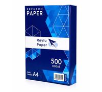 Papel A4 Raylu Paper para impresora-500 Hojas -80gr- Alta blancura- Calidad Premium- Oficina y Estudio