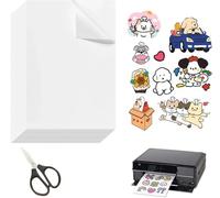 Papel adhesivo A4 transparente para impresora - Vinilo imprimible - 20 hojas autoadhesivas etiquetas para impresora