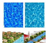 Papel adhesivo con efecto de agua para decoraciones, 10 piezas, 29.5x21cm, ideal para maquetas, dioramas, y decoraciones temáticas, fácil instalación y alta durabilidad