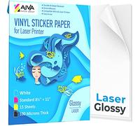 Papel adhesivo de vinilo imprimible, brillante - láser