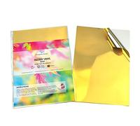 Papel Adhesivo Dorado A4 Evergreen Goods 10 Hojas Vinilo Metalizado Impermeable | Etiquetas Adhesivas Imprimibles Inyección de Tinta y Láser | Autoadhesivo para Cricut Silhouette, Hogar y Oficina