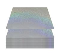 Papel adhesivo holográfico A4 | 20 hojas de película autoadhesiva | Vinilo imprimible con calcomanía arcoíris | Papel de manualidades de fácil corte para álbumes de recortes, etiquetas de embalaje
