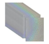 Papel adhesivo holográfico - Papel adhesivo de vinilo imprimible A4 | 20 hojas de vinilo holográfico de | Película de superposición transparente autoadhesiva fácil de cortar para el