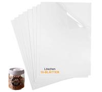 Papel Adhesivo Impermeable Imprimible para Impresora de Inyección de Tinta, A4, 15 Unidades, Vinilo Autoadhesivo, Transparente