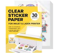 Papel Adhesivo Transparent Vinilo Para Imprimir Adhesivo 30Pcs A4 Imprimible Pegatina Impermeable Para Impresoras Láser y De Inyección De Tinta Secado Rápido 21 * 30cm