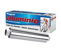 Papel aluminio cocina 【40cm x 200m 13 micras】gran maleabilidad sin roturas, rollo profesional ideal para dispensador papel aluminio y film, envase resistente con sierra de cierre