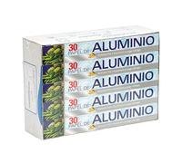 Papel aluminio. Rollo aluminio 30mts. Pack de 10 rollos = 300 mts. Aluminios doméstico para cocina. Pack 300 metros en 10 unidades de 30mts. Papel cocina alta calidad.