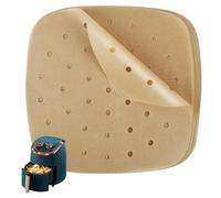 Papel Antiadherente para Freidoras de Aire - 250 Hojas Cuadradas, Resistente a Líquidos, Compatible con Cosori, Cecotec y Otras Marcas