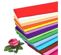 Papel Arrugado de 15 Colores para Embalaje, Flores y Manualidades - Adecuado para Arte Floral y Envoltorio de Regalo