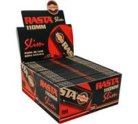 PAPEL BLACK DE 110MM CON 32 HOJITAS ESTUCHE DE 50 LIBRITOS BLANCO PREMIUM BLACK RASTA BLACK-110MM *50LIB* 32 LEAVES LENTO CONSUMO