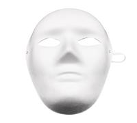 Papel Blanco Bricolaje Máscara de Pulpa en Blanco, Máscaras Pintada a Mano, DIY Máscara Blanca para Manualidades Cosplay Fiestas Careta Halloween Carnaval