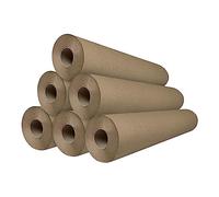 Papel Camilla Eco Natural 60 cm x 70 m - 6 Rollos, Precorte 40 cm - Papel Camilla Masaje, Clínicas, Tatuaje, Fisioterapia, Estética
