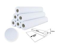 Papel camilla ECOLÓGICO, color BLANCO. Caja con 6 rollos. Medidas: 0'60 x 75 metros, con precorte cada 200 cm. 1'55 Kg. Oblite