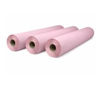 Papel Camilla Ecológico Rosa 60 cm x 70 m | 3 Rollos Sin Precorte | Papel Camilla Masaje y Estética