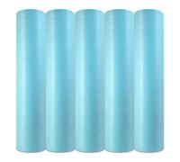 Papel Camilla Fiselina Extrasuave Azul Precortado a 40 cm | Rollos de Papel Camilla de Poliéster y Celulosa (5 Rollos)
