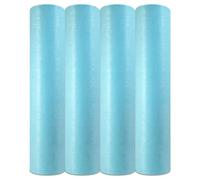 Papel Camilla Fiselina Extrasuave Azul Precortado a 40 cm | Rollos de Papel Camilla de Poliéster y Celulosa (4 Rollos)