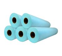 Papel Camilla Fiselina Extrasuave Precortado a 40 cm | Rollos de Papel Camilla Fabricados en Poliéster y Celulosa (Azul, 5 Rollos)