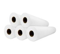 Papel Camilla Fiselina Extrasuave Precortado a 40 cm | Rollos de Papel Camilla Fabricados en Poliéster y Celulosa (Blanco, 5 Rollos)