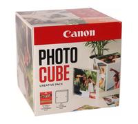 Papel Canon Pp-201 5X5 (40 Hojas) + Marco Fotos Xlboom Acrílico 13X13cm + Photo Cube White-Creative Pack Last-Orange