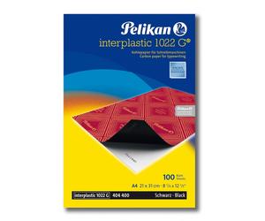 Papel Carbón PELIKAN Interplastic 1022G Din-A4 Negro, Pack x100