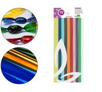 Papel Celofán 50X70 cm 22G/M2 Bolsa de 10 Hojas Colores Surtidos