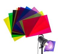 Papel Celofán - Hojas De Celofán De Colores, Película De Colores Primarios A4 | Película Coloreada Para Cubrir Luces, Aislamiento Térmico, Filtros De Luz, 10 Colores Diferentes Para Vidrio De Centro C
