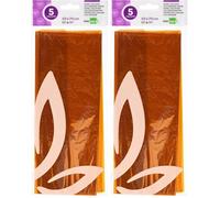 PAPEL CELOFAN LIDERPAPEL 50X70 CM 22G/M2 BOLSA DE 5 HOJAS AMARILLO (Paquete de 2)