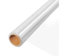 Papel Celofán Transparente 45cm x 15m, Grosor 3 Mil - Rollo de Papel Regalo Transparente para Embalaje de Regalos, Manualidades y Decoración de Eventos