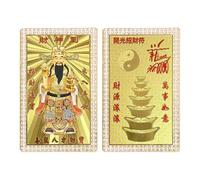 Papel Chino del Dios de la Tierra,Decoraciones portátiles de Cobre Dorado, de Año Nuevo Chino | para Coches Bolsos Mesas Vitrina Casa Escuela Oficinas Café Librerías Exposición