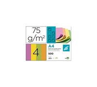 PAPEL COLOR LIDERPAPEL A4 75G/M2 NEON 4 COLORES SURTIDOS PAQUETE DE 500