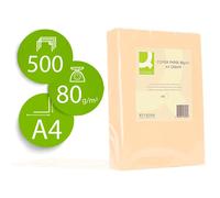 Papel Color Q-Connect Din A4 80Gr Crema Paquete De 500 Hojas
