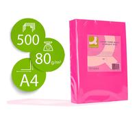 Papel Color Q-Connect Din A4 80Gr Rosa Intenso Paquete De 500 Hojas