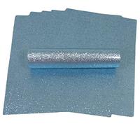 Papel con purpurina A4, brillante, suave al tacto, no se desprende, papel grueso de 150 g/m² / 40 lb, 10 hojas (azul pálido)