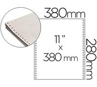 Papel continuo 380 mmx11 blanco con 2500 hojas 1 vía