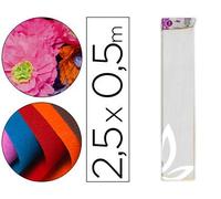 Papel crespon liderpapel 50 cm x 2.5m 34g/m2 blanco