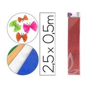 Papel crespon liderpapel 50 cm x 2.5m metalizado rojo - CP23