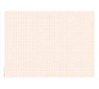 Papel cuadriculado transparente A3-1 mm en color naranja - 25 hojas - 90 g/m²