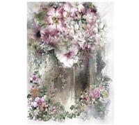 Papel de Arroz Cadence Flores Acuarelas 30x41 cm