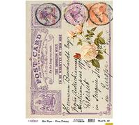Papel de Arroz Cadence Tarjeta Postal y Flores 30x41cm. Ref. 415