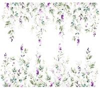Papel de arroz con borde de lavanda, 29 x 37 cm (2 hojas), 4 piezas de borde para paredes, muebles y manualidades, decoupage CRAFT KREATIVELY