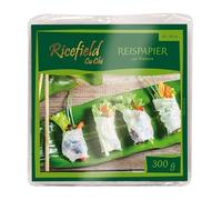 Papel de arroz cuadrado 16 cm 300 g para rollitos vietnamitas y primavera Hojas finas para envolver rellenos dulces o salados