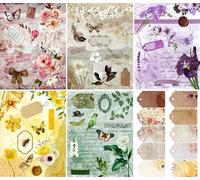 Papel de arroz Flores, 20 x 26,6cm (6pc) - 6 Diseños para Scrapbooking Tarjetas Manualidades, Decoupage by CRAFT KREATIVELY
