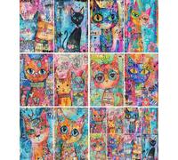 Papel de arroz Gatos Locos, 20 x 26,6cm (6pc) - 6 Diseños para Scrapbooking Tarjetas Manualidades, Decoupage by CRAFT KREATIVELY