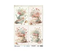 Papel de Arroz Japonés Soft Flores Vintage 8, 30x41cm