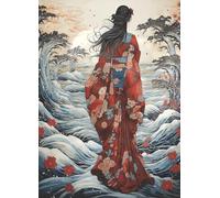 Papel de arroz Mujer Japonesa, 29 x 40cm (1pc) - para Muebles Póster Decoupage by CRAFT KREATIVELY