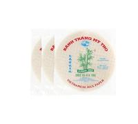Papel de arroz redondo 22 cm para rollitos vietnamitas y spring rolls, 3 paquetes 340 g, fácil hidratación y enrollado, ideal para recetas asiáticas en casa