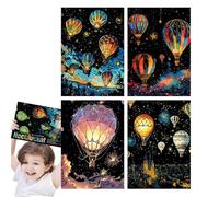 Papel de arte para rascar para adultos, pintura de para adultos, papel de pintura para rascar para que brillan en la oscuridad A4, papel de pintura arcoíris para rascar para niñas, niños y ad
